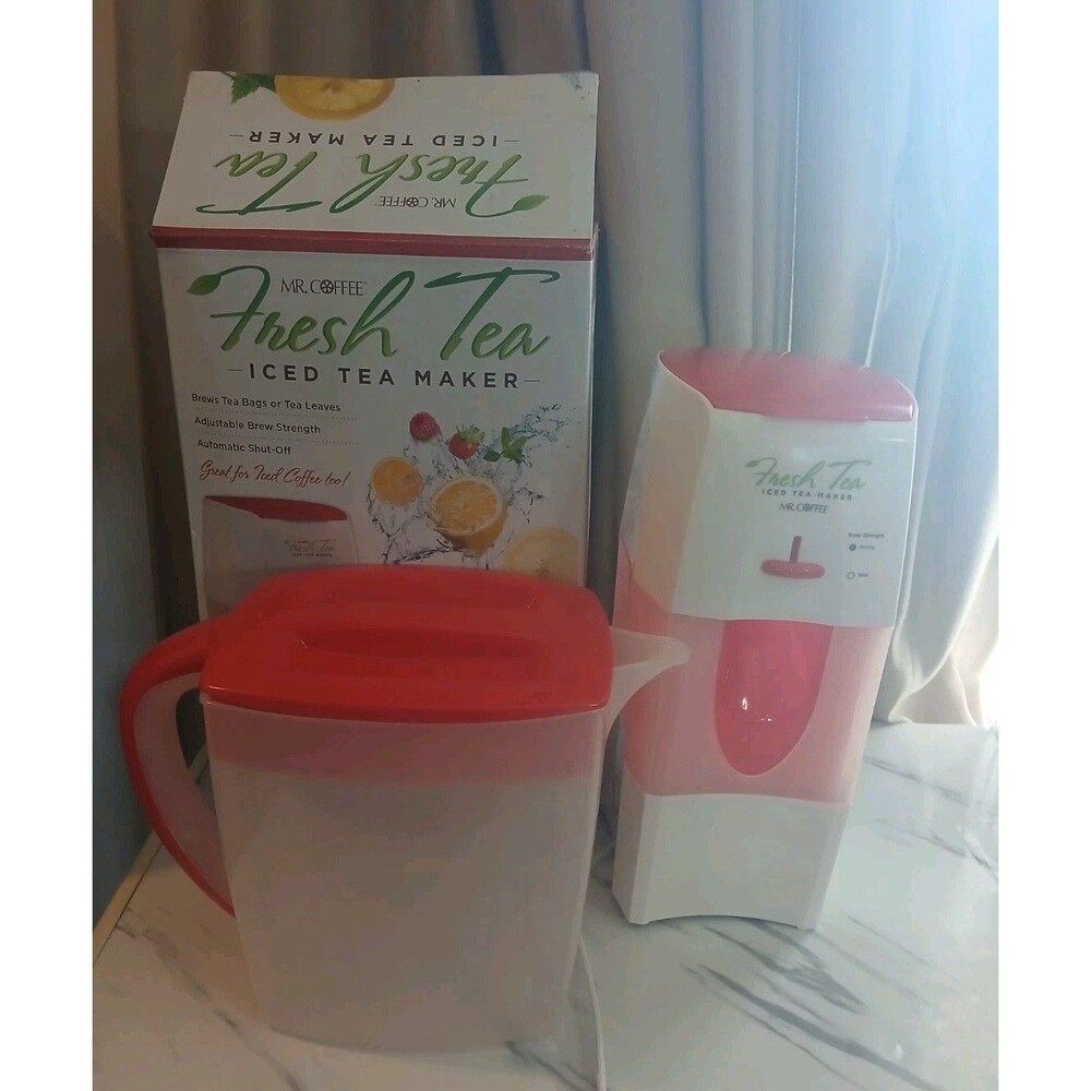 Mr. Coffee Fresh Tea Iced Tea Maker TM75RS 3 Quart Red